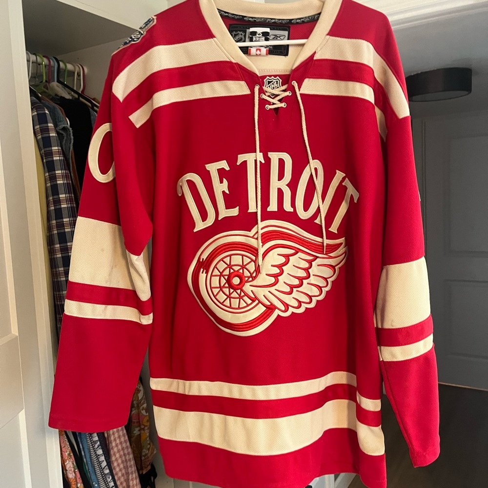 CCM Red and Cream Hockey Jersey
